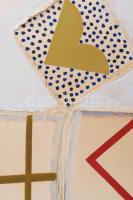 Bartl József (1932-2013): Billentett négyzet jelekkel. Olaj, vászon. Jelezve jobbra lent: Bartl 95. ...