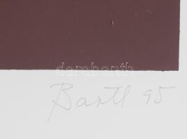 Bartl József (1932-2013): Fej, 1995. Szitanyomat, papír, jelzett, művészpéldány EA X/X. számozással....