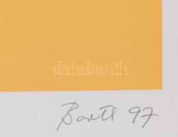 Bartl József (1932-2013): Kék és narancs, 1997. Szitanyomat, papír, jelzett, művészpéldány EA IX/XV....