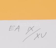 Bartl József (1932-2013): Kék és narancs, 1997. Szitanyomat, papír, jelzett, művészpéldány EA IX/XV....