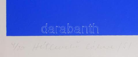 Bartl József (1932-2013): Hétlevelű lóhere, 1980. Szitanyomat, papír. Jelzett. Számozott (4/80). Hát...