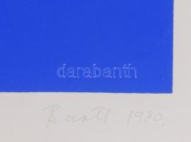 Bartl József (1932-2013): Hétlevelű lóhere, 1980. Szitanyomat, papír. Jelzett. Számozott (4/80). Hát...