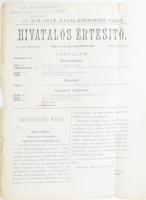 1900 Cs. Kir. Szab. Kassa-Oderbergi Vasút Hivatalos Értesítő 7. száma