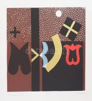 Bartl József (1932-2013): Tulipános, 1995. Szitanyomat, papír, jelzett, számozott (50/80). Üvegezett...