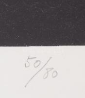 Bartl József (1932-2013): Tulipános, 1995. Szitanyomat, papír, jelzett, számozott (50/80). Üvegezett...