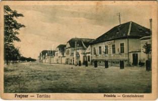 1940 Prázsmár, Tartlau, Presmer, Prejmer; Primaria Comunala / Gemeindeamt / Községháza. Alfred Steiner kiadása / town hall (fl)