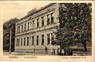 1931 Vidombák, Weidenbach, Ghimbav (Brassó); Evang. Volksschule / Evangélikus iskola / Lutheran school (EK)