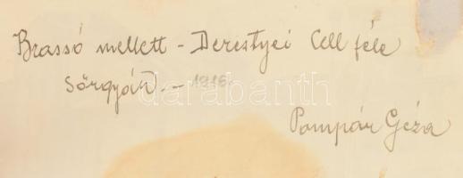 1916 Brassó mellett Derestyei Cell-féle Sörgyár, hátoldalon feliratozott fotó (Pompán Géza), lapszél...