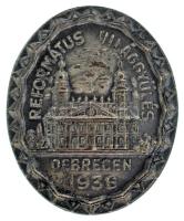 1938. "Református Világgyűlés Debrecen 1938" ezüstözött bronz gomblyukjelvény, "BÖJTHE BPEST" gyártói jelzéssel (23x19mm) T:AU