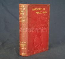 The Voyages and Adventures of Ferdinand Mendez Pinto, the Portuguese. (Done into English by Henry Cogan). With an Introduction by Arminius Vambéry. Popular Edition. London, 1897. T. Fisher Unwin (Printed by The Gresham Press). 1 t. (dupla oldalas címkép) + XXXII + 464 p. + 5 t. (3 dupla oldalas). Fernao Mendes Pinto (1509-1583) portugál utazó, kalandor, író visszaemlékezései. Portugália arany korszakában, a XVI. században a földrajzi felfedezések kiemelkedő hatalma volt, felfedező és kereskedő flottája a korábbi egyezmény jegyében elsősorban Afrika és Ázsia partjai mentén működött. A nagyotmondásairól közismert Fernao Mendes Pinto ázsiai útja 1537-1558 között zajlott, tengeri útjai során bejárta a portugál érdekszférához tartozó Mozambikot, Indiát, a hátsó-kelet-indiai szigetvilágot, Kínát, találkozott tatár, kínai és japán hatalmasságokkal, állítása szerint a belharcokkal dúlt Japánban ő szállt először partra az európai felfedezők közül, mi több, a muskéta fegyverét is ő mutatta be a japán harcászat számára. Fantasztikus részletekben, jogi, kormányzati, néprajzi megfigyelésekben gazdag beszámolóját hazatérése után, 1569-től vetette papírra, ám a mű csak szerzője halála után, 1614-ben jelent meg. A beszámoló első angol fordítása 1653-ban jelent meg. A mű modern sorozatkiadásához Vámbéry Ármin Ázsia-kutató írt előszót. (The Adventure Series.) Aranyozott, dombornyomásos, enyhén sérült kiadói egészvászon kötésben. Jó példány.