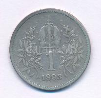 Ausztria 1893. 1K Ag "Ferenc József" T:F 
Austria 1893. 1 Corona Ag "Franz Joseph&qu...