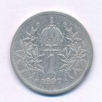 Ausztria 1897. 1K Ag "Ferenc József" T:F 
Austria 1897. 1 Corona Ag "Franz Joseph&qu...