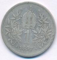 Ausztria 1897. 1K Ag "Ferenc József" T:F 
Austria 1897. 1 Corona Ag "Franz Joseph&qu...