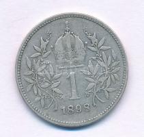 Ausztria 1898. 1K Ag "Ferenc József" T:VF 
Austria 1898. 1 Corona Ag "Franz Joseph&q...