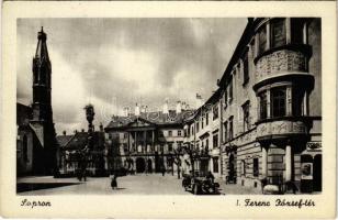 Sopron, I. Ferenc József tér, autó, Royal üzlet