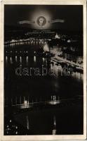 1938 Budapest, XXXIV. Nemzetközi Eucharisztikus Kongresszus, este a Dunán (EK)