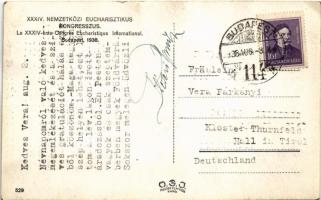 1938 Budapest, XXXIV. Nemzetközi Eucharisztikus Kongresszus, este a Dunán (EK)