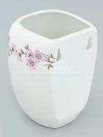 Porcelaine de Paris francia porcelán fali váza. Jelzett, sorszámozott, hibátlan, m: 14,5 cm