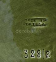 Portugál saláta alakú 6 személyes fajansz köretes készlet. Jelzett, egyik darabon pattanással, d:16,...