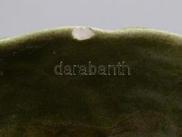 Portugál saláta alakú 6 személyes fajansz köretes készlet. Jelzett, egyik darabon pattanással, d:16,...