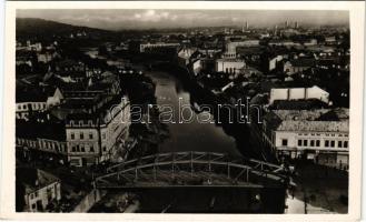 Nagyvárad, Oradea; Köröspart, híd, zsinagóga, étterem és üzletek / Cris riverside, bridge, restaurant and shops