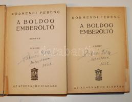 1934 Körmendi Ferenc: A boldog emberöltő I-II. kötete az Athenaeum kiadásában kopottas borítóval