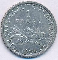 Franciaország 1904. 1Fr Ag T:VF,F ü. France 1904. 1 Franc Ag C:VF,F ding Krause KM#844