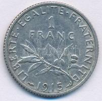 Franciaország 1915. 1Fr Ag T:VF France 1915. 1 Franc Ag C:VF  Krause KM#844