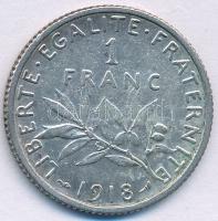 Franciaország 1918. 1Fr Ag T:VF France 1918. 1 Franc Ag C:VF  Krause KM#844