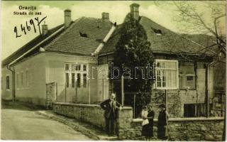 Oravicabánya, Oravica, Oravicza, Oravita; Strada de sus / Felső utca. Weiss Felix kiadása / street view (ragasztónyom / glue marks)