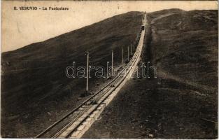 1927 Vesuvio, La Funicolare / funicular railway, train (fl)