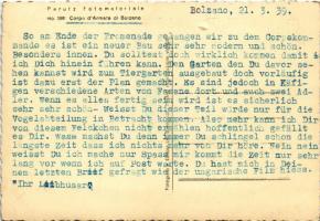 1939 Bolzano, Bozen (Südtirol); Corpo d'Armata / Army Corps