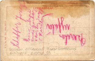 Petrozsény, Petrosani; Gambrinus vendéglő, étterem, férfiak kerékpárral. W.L. Bp. 5400. 1911-13. / r...