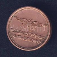 USA DN "John F. Kennedy - béke és szabadság" Cu emlékzseton T:1