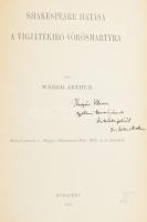 Weber Arthur: Shakespeare hatása a vígjátékíró Vörösmartyra. (Dedikált!) Különlenyomat a "Magya...