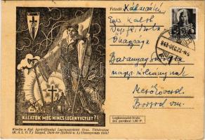 1943 Nálatok még nincs legényegylet? Kiadja a Katolikus Agrárifjúsági Legényegyletek Országos Titkársága (KALOT), Szeged / Hungarian Catholic Agricultural Youth Societies propaganda, patriotic (EK)