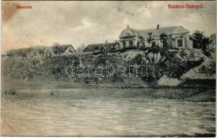 1910 Balatonszárszó, Balaton-Szárszó; Nyaralók. Márkus Benő kiadása (ázott / wet damage)