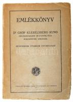 Emlékkönyv Dr. Gróf Klebelsberg Kunó negyedszázados kulturpolitikai működésének emlékére. Születésének ötvenedik évfordulóján. Szerk.: Dr. Lukinich Imre. Bp., 1925, Rákosi Jenő, 1 t. + 640 p. + XVI t. +1 (hasonmás) t. Kiadói papírkötés, foltos, kopott borítóval, sérült gerinccel, a hátsó borítón hiánnyal.