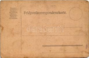 Kézzel rajzolt Tábori Postai Levelezőlap / Feldpostkarte / WWI K.u.K. military, hand-drawn field pos...