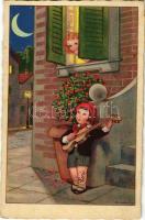 1941 Italian art postcard, serenade s: Gobbi (EK)