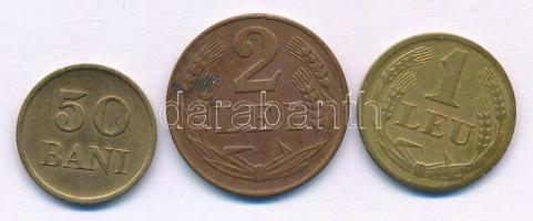 Románia 1947. 50b bronz + 1L sárgaréz + 2L bronz T:XF-F Romania 1947. 50 Bani bronze + 1 Leu brass + 2 Lei bronze C:XF-F