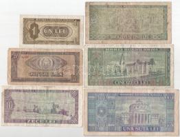 Románia 1966. 1L-100L (6xklf) T:F,VG
Romania 1966. 1 Leu - 100 Lei (6xdiff) C:F,VG