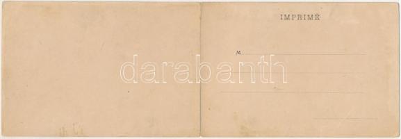 Dubrovnik, Ragusa; 2-részes kihajtható panorámalap / 2-tiled folding panoramacard (hajtásnál szakadt...