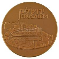 Izrael DN "Jeruzsálem / Templom-hegy" kétoldalas, bronz emlékérem, peremen jelzett és sorszámozott "5133" (59mm) T:UNC Israel ND "Jerusalem / Temple Mount" bronze commemorative medallion, marked and numbered on the edge "5133" (59mm) C:UNC