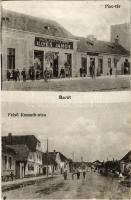 Barót, Baraolt; Piac tér, Incze Gyula utóda Illyés János üzlete, Kossuth utca / square, shops, street (r)