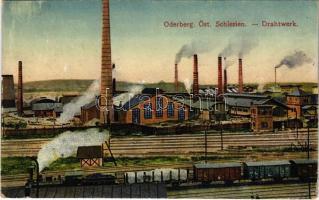 1918 Bohumín, Oderberg; Drahtwerk / wire factory, industrial railway, train, locomotive (EK)