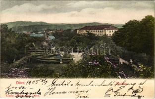 1905 Déva, Népkert, laktanya. Hisch Ad. kiadása / park, military barracks