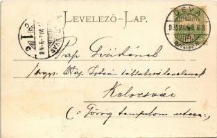 1905 Déva, Népkert, laktanya. Hisch Ad. kiadása / park, military barracks