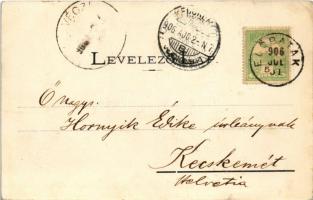 1906 Előpatak, Valcele; Fősétány, Lobogó fürdő, Bogdán és Gidófalvy villa, Főkút. Seszták János kiad...