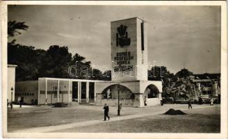 1942 Budapest XIV. Nemzetközi Vásár Háborús Vásár, BNV, Egység, Fegyelem, Munka, Győzelem pavilon (fl)